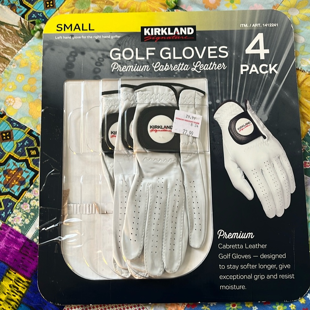 Small Leather Golf Gloves - L Hand for R Hand Golfer